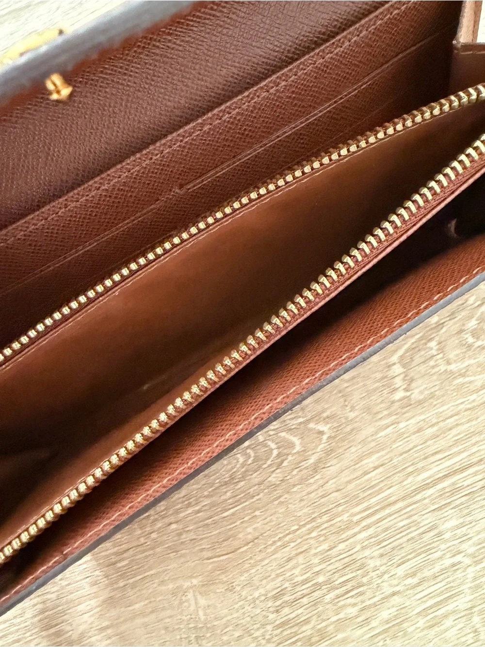 Louis Vuitton Monogram Canvas Long Wallet - Brown and Gold - Picture 7 of 12